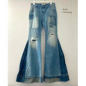 Free People 27 Patchwork Festy Flares Bellbottoms